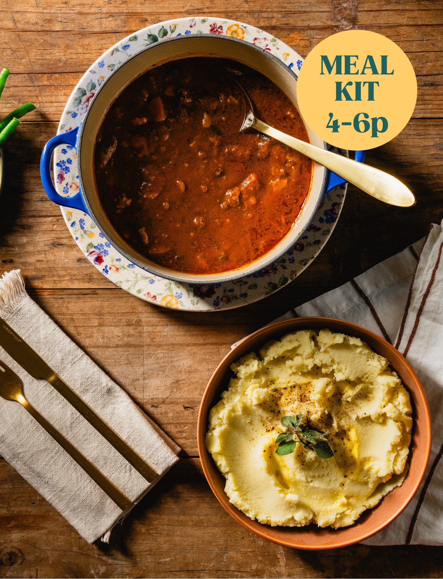 Meal Kit | Beef Bourguignon & Creamy Mash | Serves 4 - 6