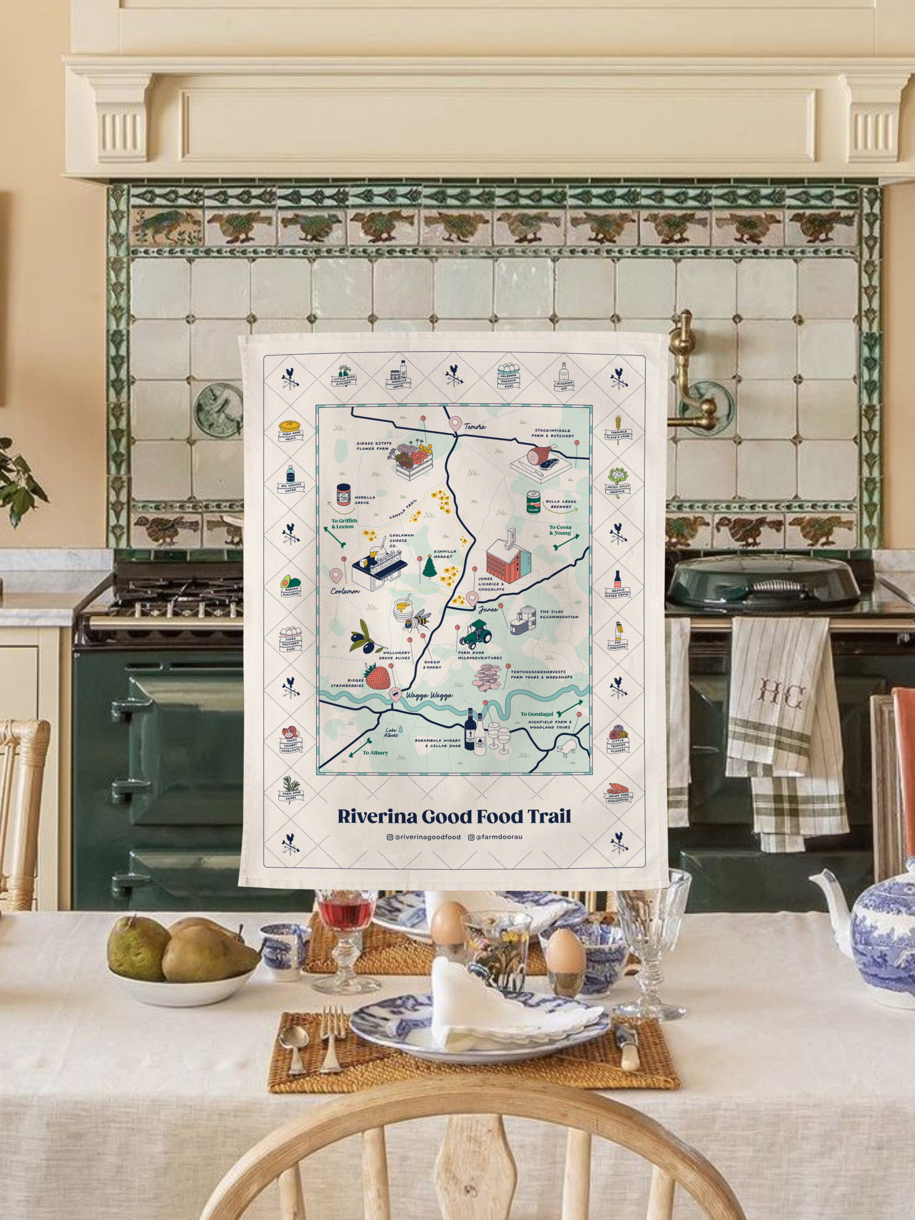 Riverina Good Food Trail Tea Towel