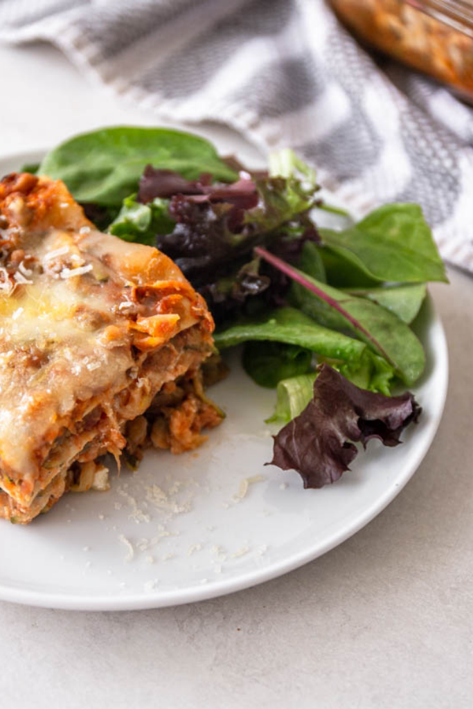 A garden-fresh delight: our Vegetable Lasagne, a hearty meal perfect for couples with leftovers for lunch the next day, serving 3-4