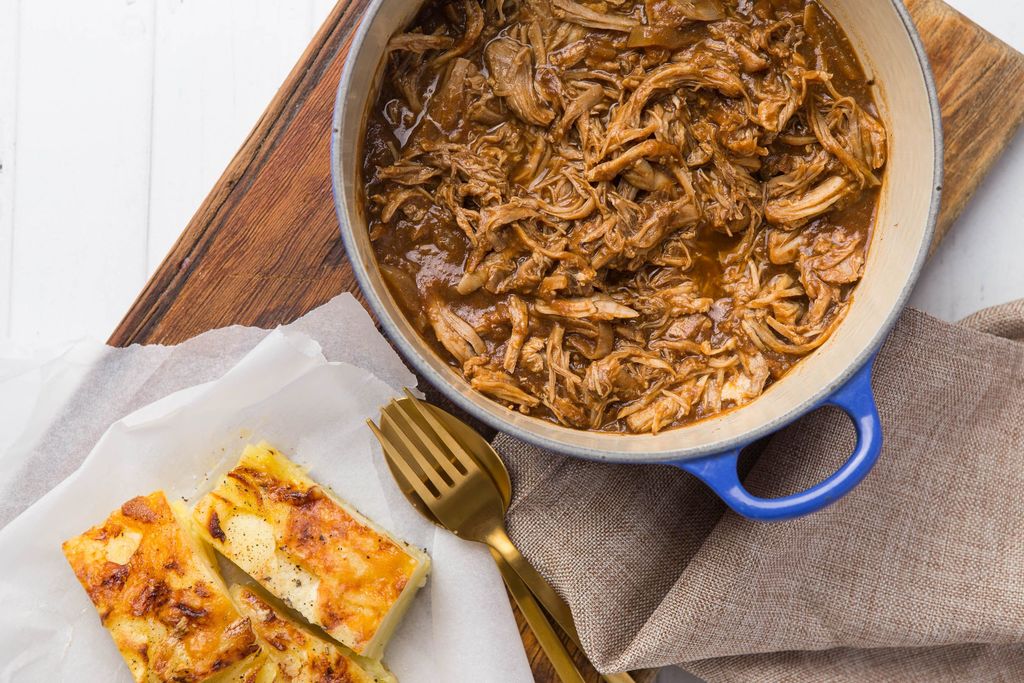 Savor the smoky aroma of our 1kg Slow Cooked BBQ Pulled Pork, a versatile option serving four or more